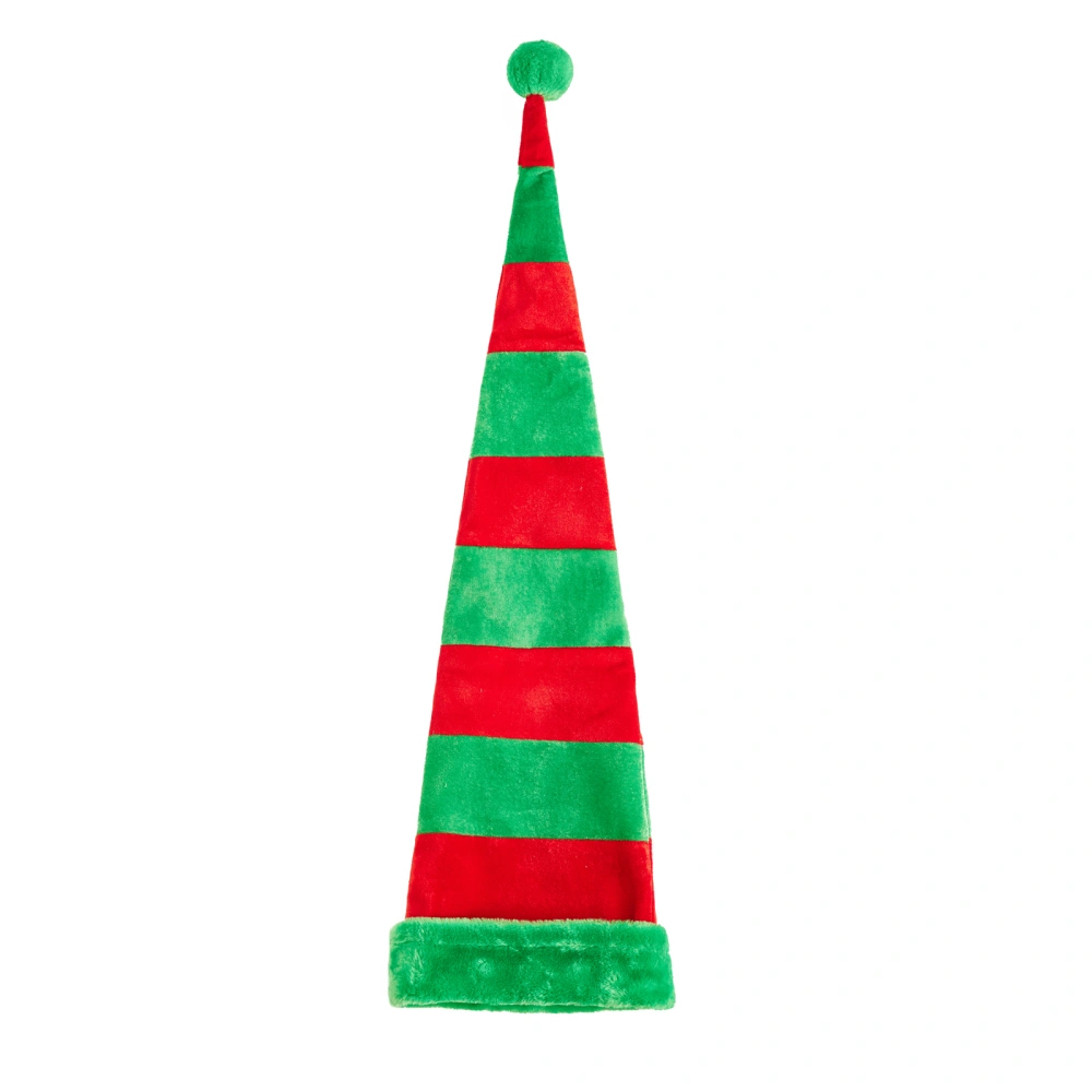 Christmas Elf Hat Long Holiday Hat Striped Santa Cap for Men Women