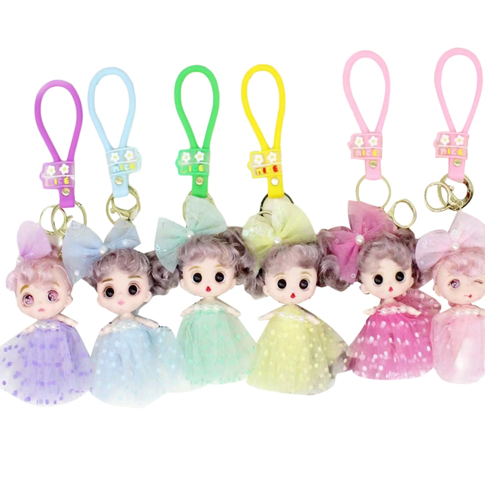 Wedding Doll Keychain Cute Key Ring Purse Charms Pendant for Car Keys