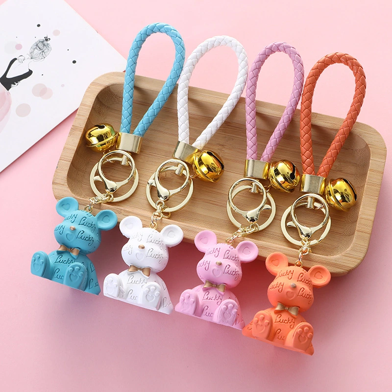 Letter Lucky Cute Creative Bow Tie Bear Keychain Pendant