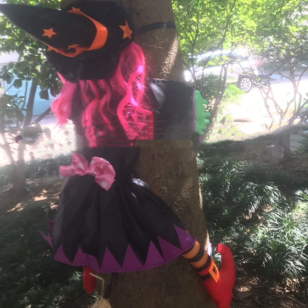 Collapsed Tree Climbing Witch Ornament