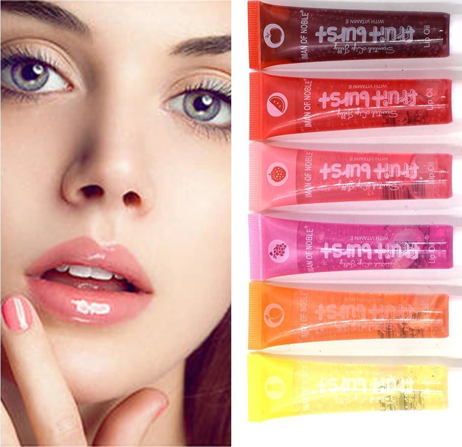 1PC Fruit Burst Lip Oil Scented Lip Gloss Plumping Lip Gloss Scented Lip Jelly Big Lip Gloss Moisturizer Shiny Vitamin E Mineral Oil