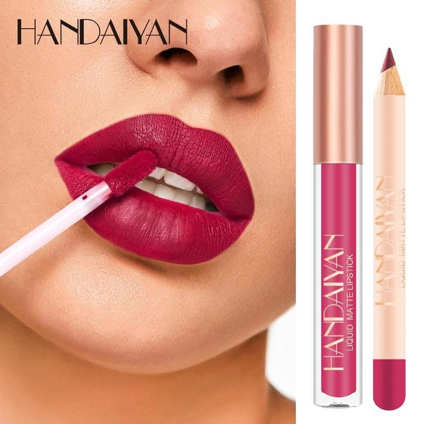 Waterproof Lip Gloss with Lipliner - Shiny and Glossy Finish, Perfect for Any Occasion