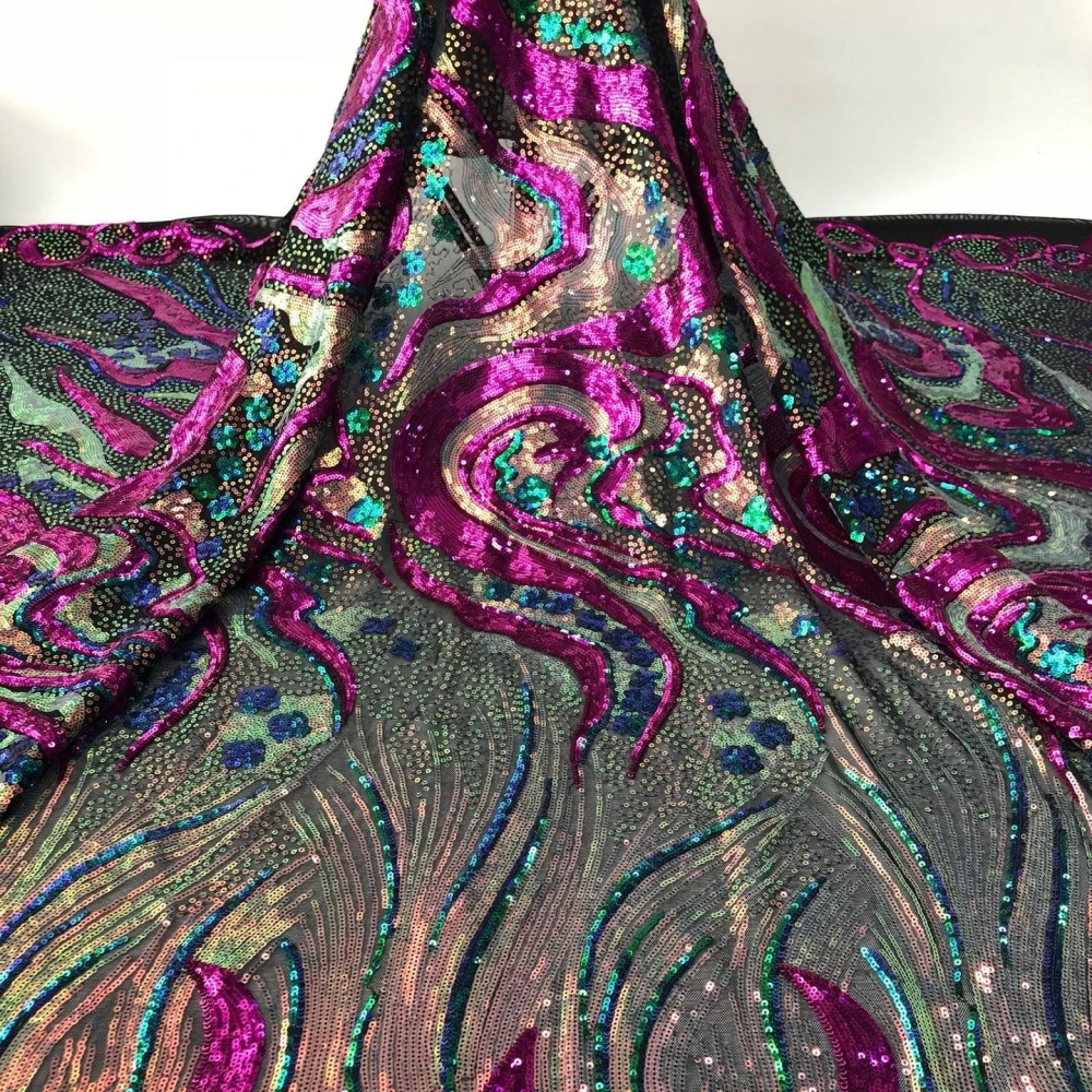 3mm Two-color Sequined Fabric