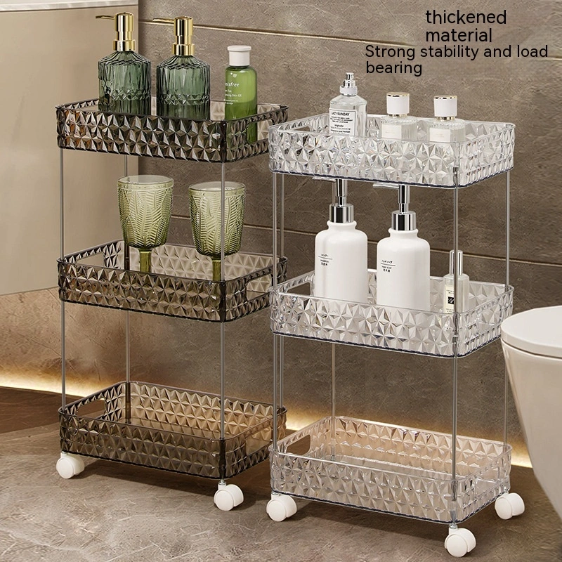 Light Luxury Bathroom Shelf Floor Trolley