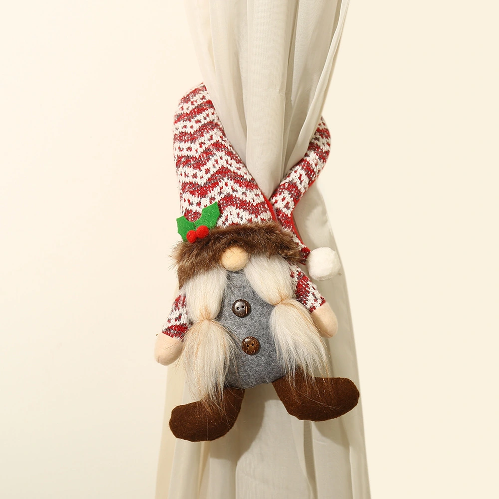 Christmas Decorative Creative Couple Doll Curtain Hug