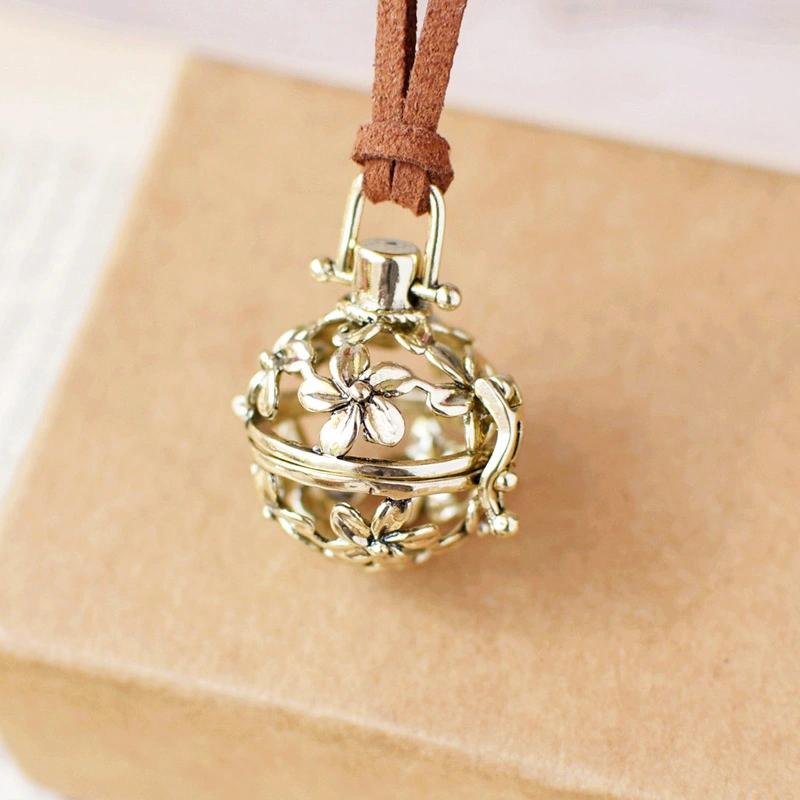 Carved Incense Pill Essential Oil Perfume Diffuser Sachet Ball Long Sweater Chain