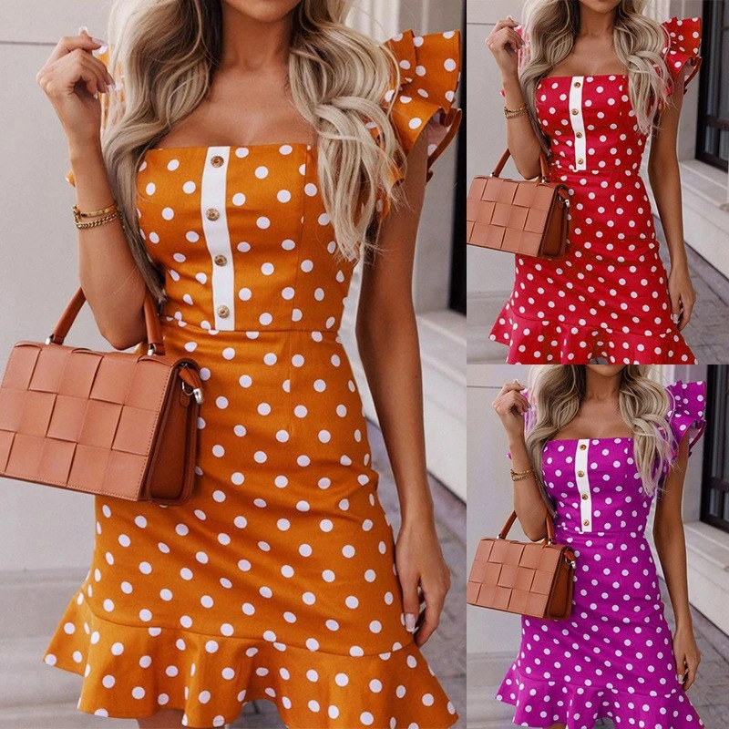 Women's Fashion High Waist Slim Dress