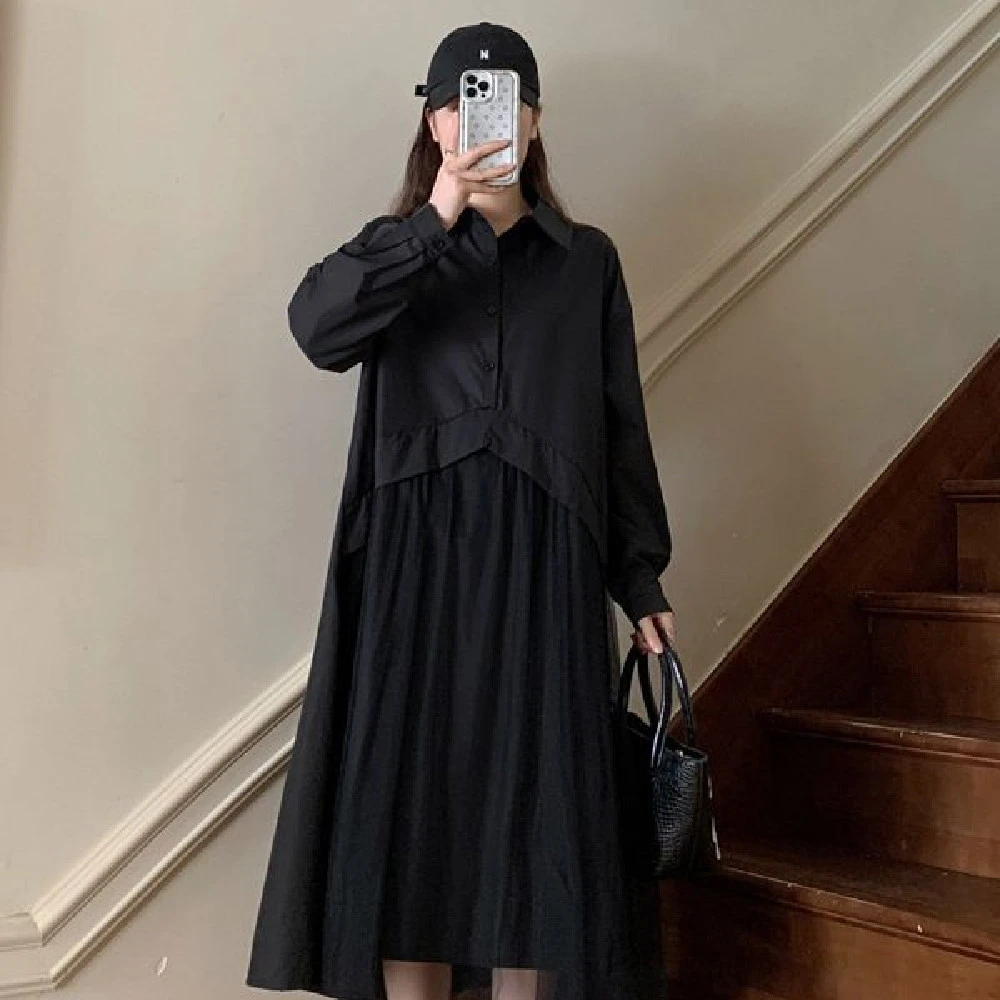 Women's Fashion Long Sleeve Loose Dress