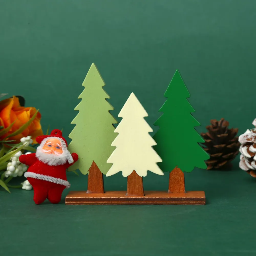 Wooden Christmas Pine Ornaments