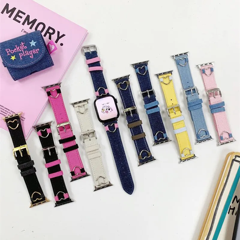 Heart Buckle Canvas Denim Strap