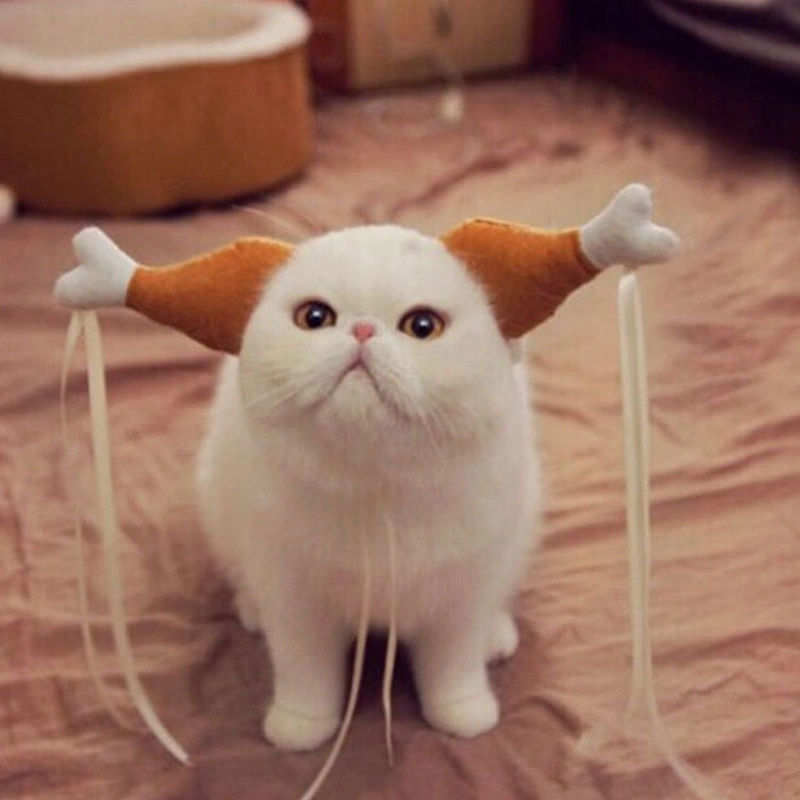 Pet Funny Chicken Leg Concave Shape Cat Dog Funny Headdress