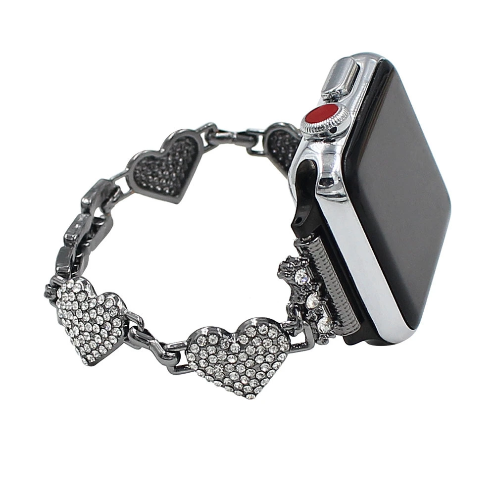 Watch Strap With Pearl Stainless Steel Metal Strap