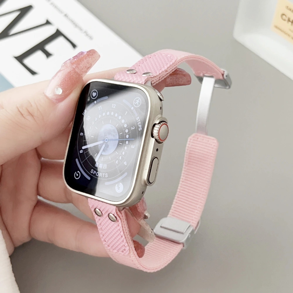 Suitable Watch Strap Breathable Knitted Nylon Applewatch8 Watch Strap S7654 Generation Se