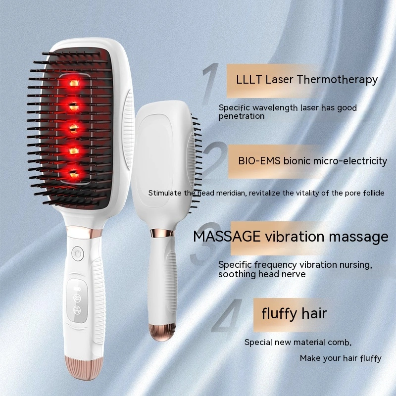 Phototherapy Hairdressing Massage Comb With EMS Micro Current