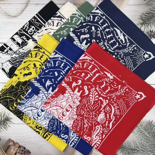 Printed Square Scarf European Hip Hop Cycling Headscarf Outdoor Sports Scarf