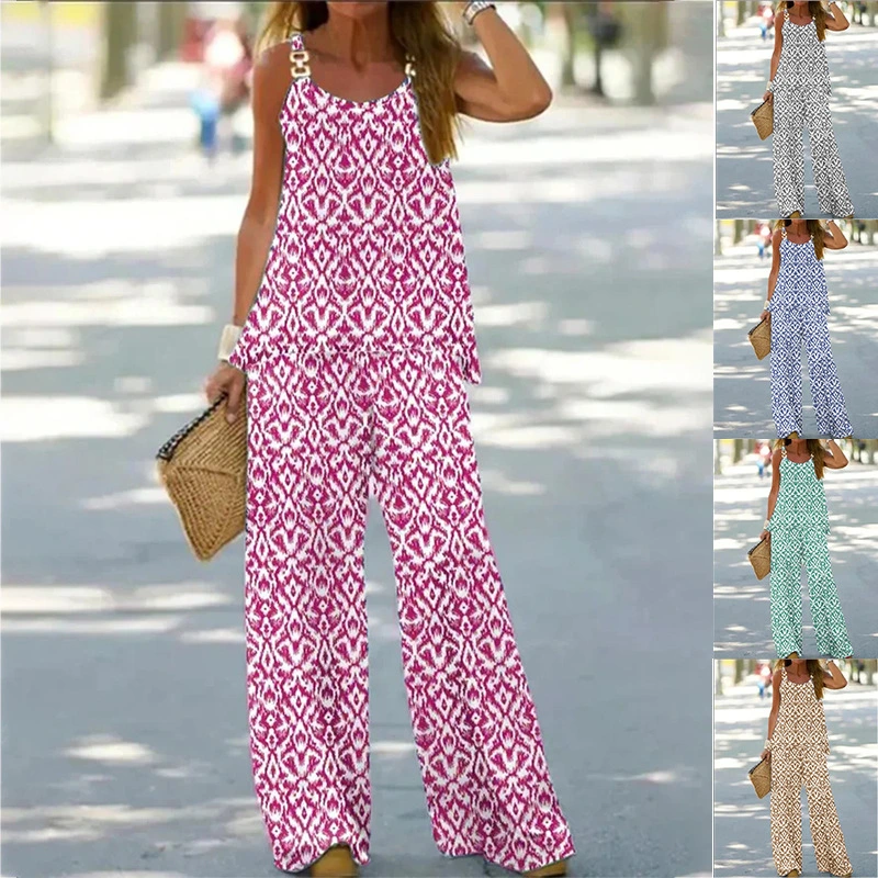 Women's Fashion Printed Two-piece Suit