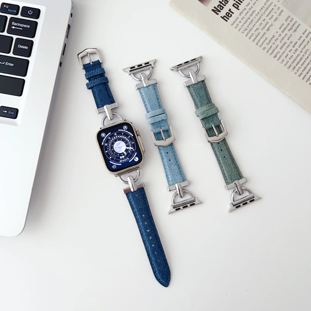 New D-shaped Metal Thin Denim Strap