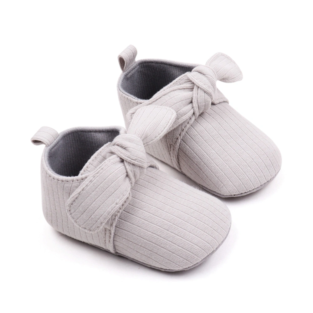 Infant Baby Girls Moccasins Sneakers Solid Color Bowknot Prewalker