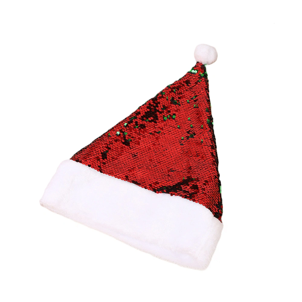 Santa Claus Hat, Adults Sequins Christmas Hat for Christmas Party