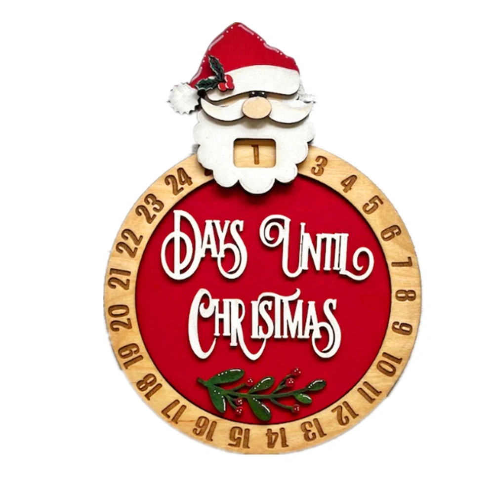 Christmas Advent Calendar Santa Sign Days Until Christmas Clock