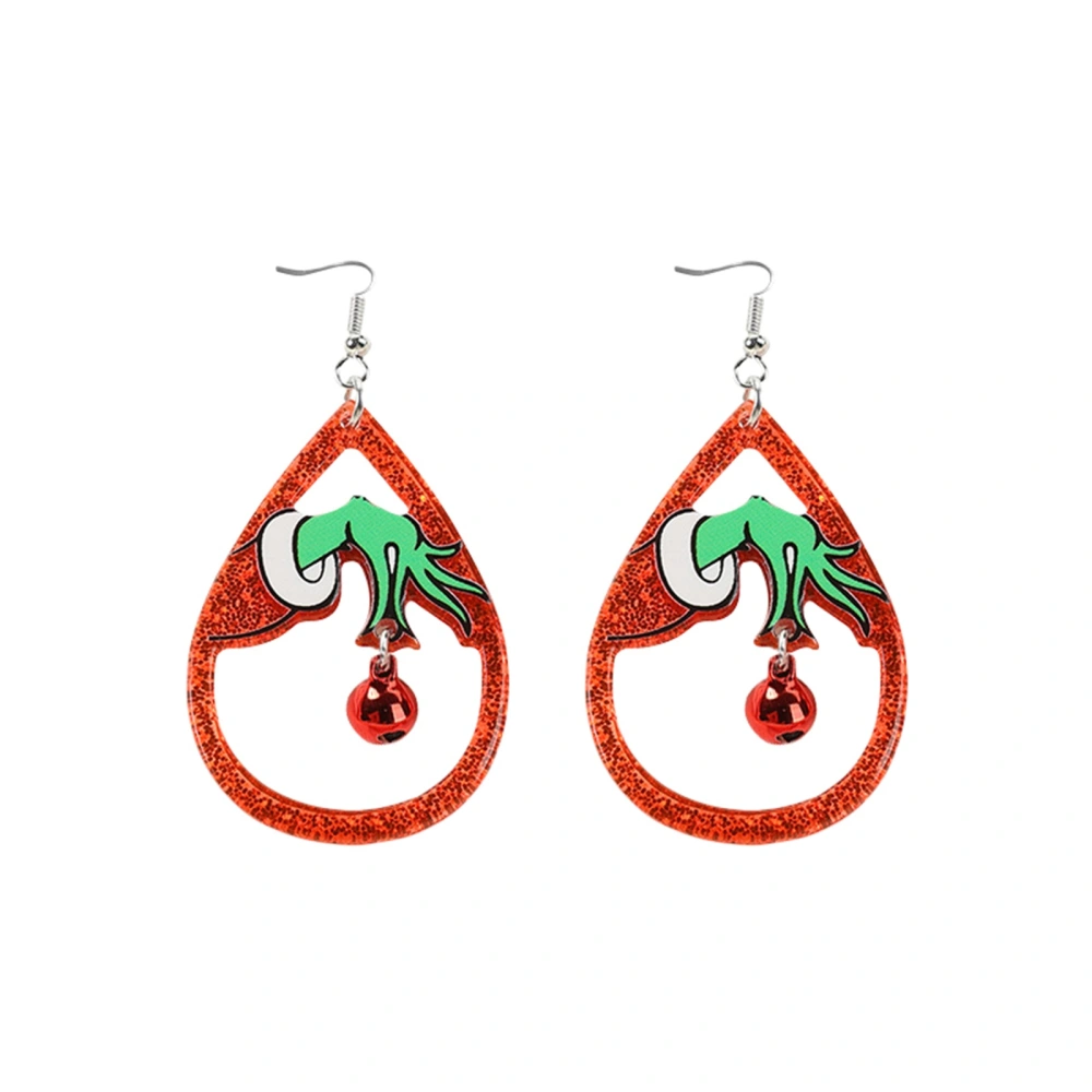 Christmas Green Monster Hand Earrings for Women Dangle Earrings