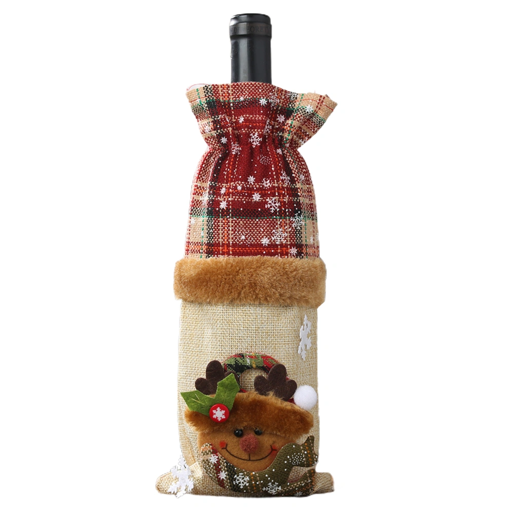 Christmas Wine Bottle Covers Santa Snowman Elk Wine Bottle Gift Bags