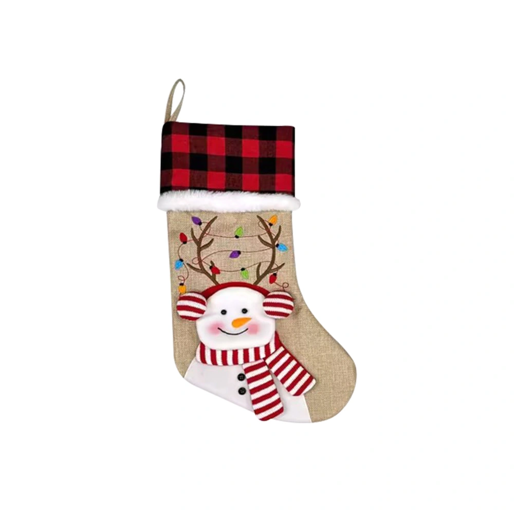 Christmas Stockings Gift Bag Cute Cloth Hanging Candy Bag Ornament 