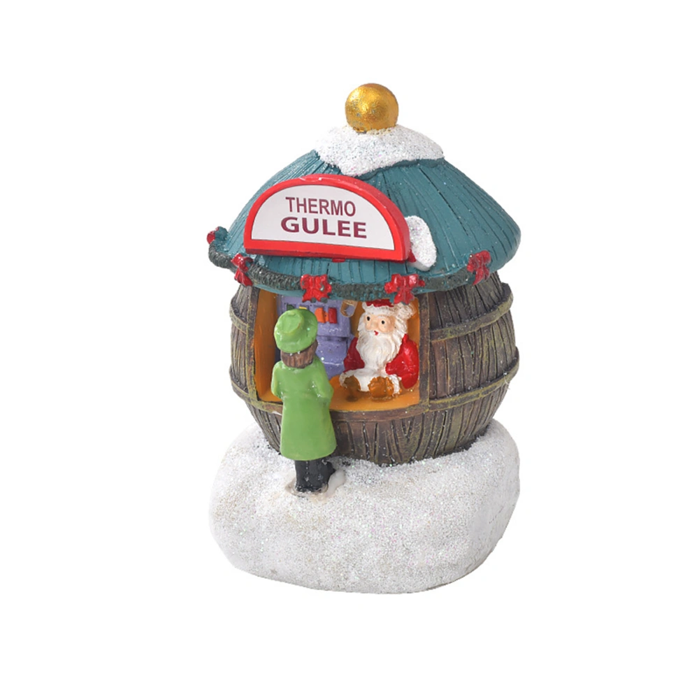 Christmas Lighted Village Cute Resin House Table Decorations Ornaments