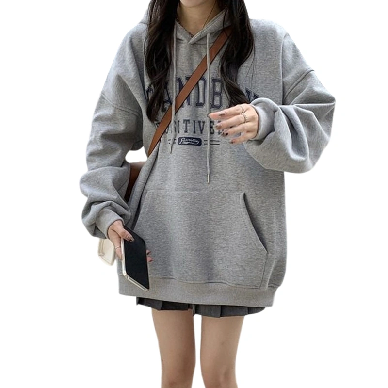 Women’s Oversized Hoodies Classic Letter Print Long Sleeve Sweatshirts