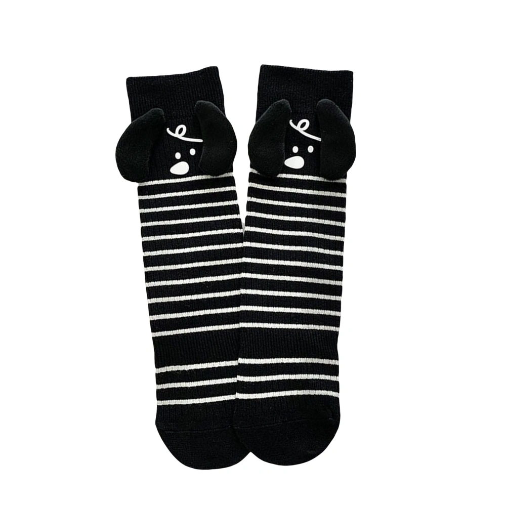 Women Fashion Funny Socks Cute 3D Dog Doll Stripe Lovely Socks