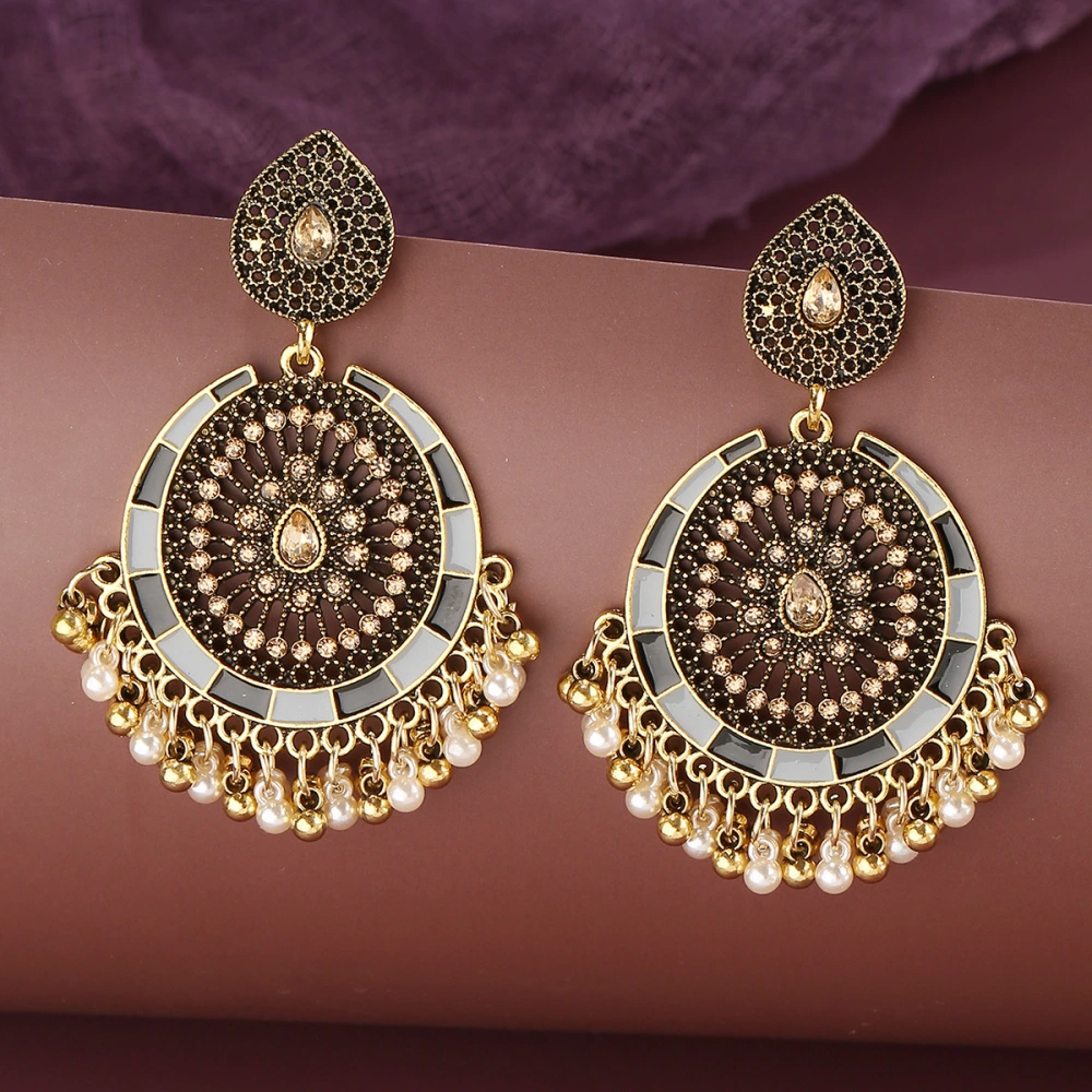 Indian Bell Alloy Bead Earrings