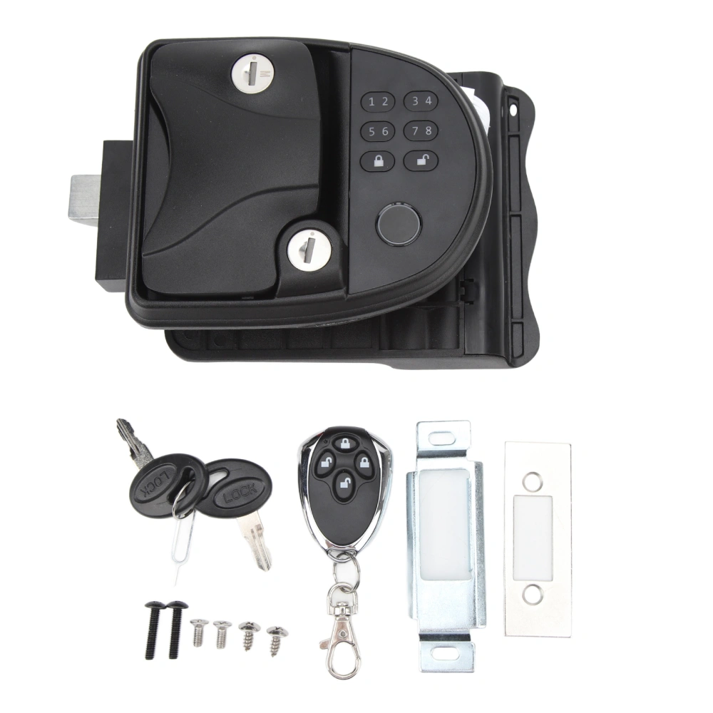 RV Keyless Entry Keypad Remote Control Door Digital Lock Latch Handle Deadbolt Set for Campers 5th Wheel Trailer