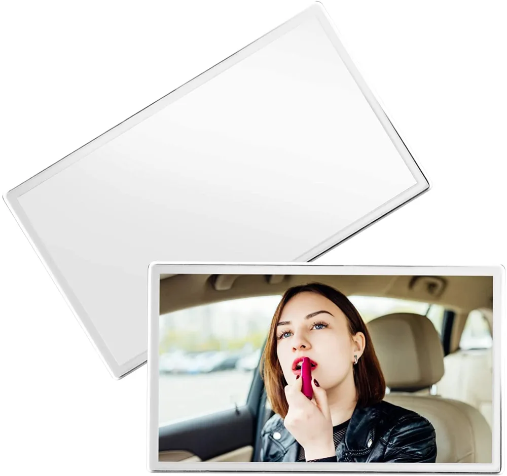 1 Pcs Car Vanity Mirror Car Cosmetic Mirror Auto Sun Shading Visor Mirrors Universal Car Styling