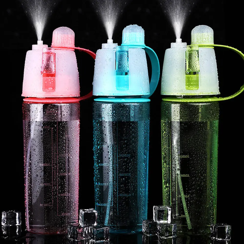 Joliannss Sport Cycling Mist Spray Water Gym Bottle Leak-proof Drinking Cup