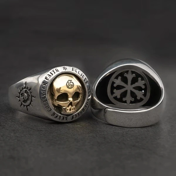 Domineering Skull Hip Hop Punk Rock Men's Ring