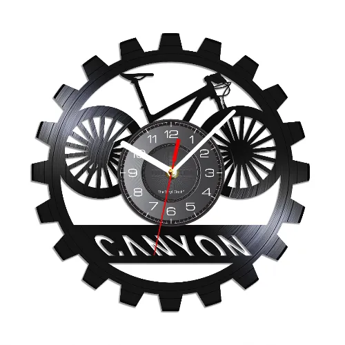 Cycolinks Canyon MTB Vinyl Clock With LED