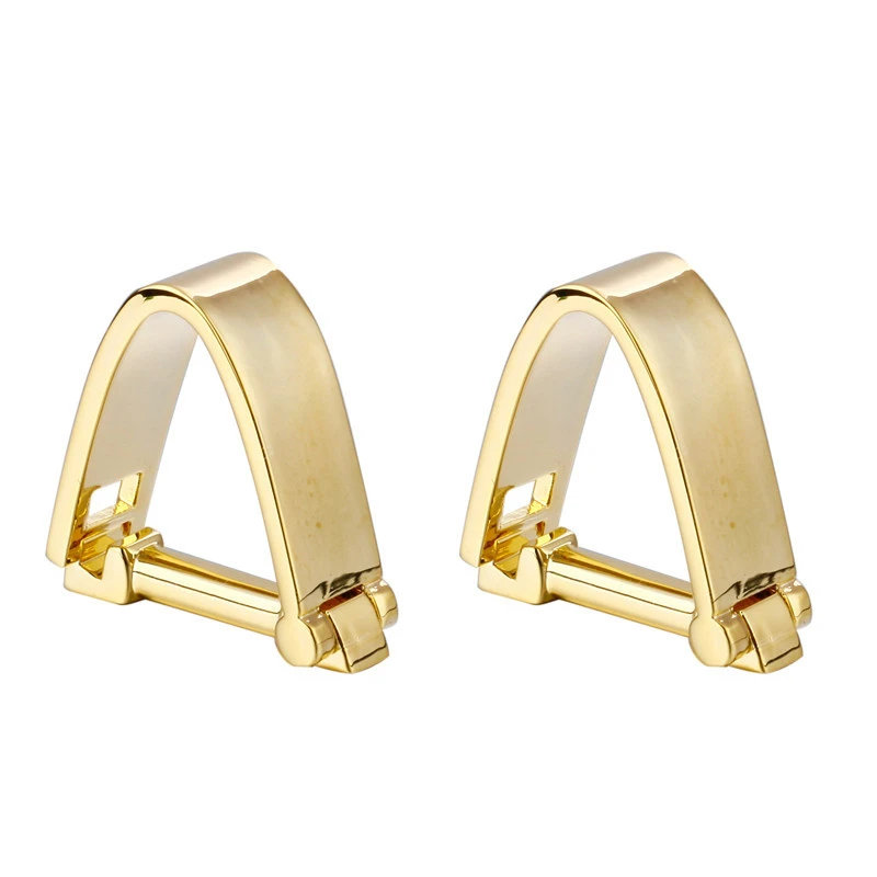 Men's Fashionable Golden French Snap Cufflinks