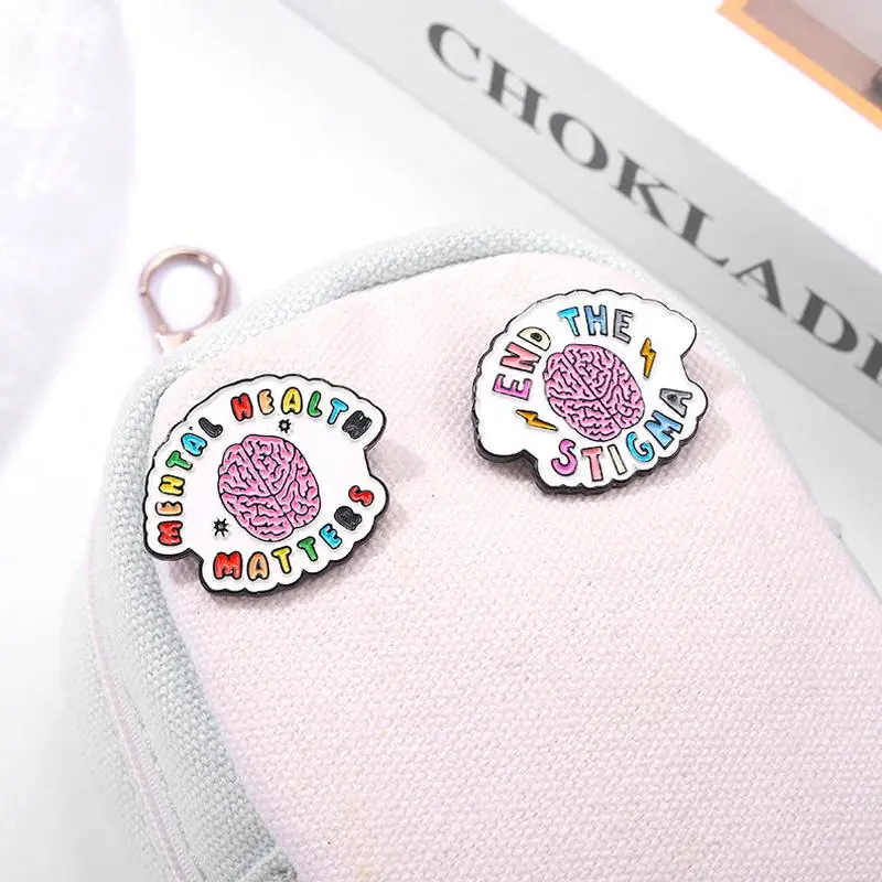 1PC Gift Badges Pins Lapel Pin Metal Jackets Brain Brooches Friends Jewelry Jewelry