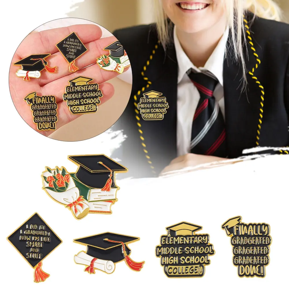 Graduation Pin Gifts For Her Or Him Grad Cap Enamel Pins For Students Backpack Enamel Lapel Pin Set Boys And Girls School Gifts Decoration