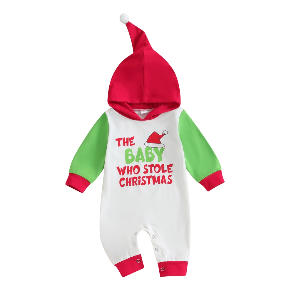 Toddler Baby Sweatshirt Rompers Christmas Long Sleeve Hoodie Jumpsuit