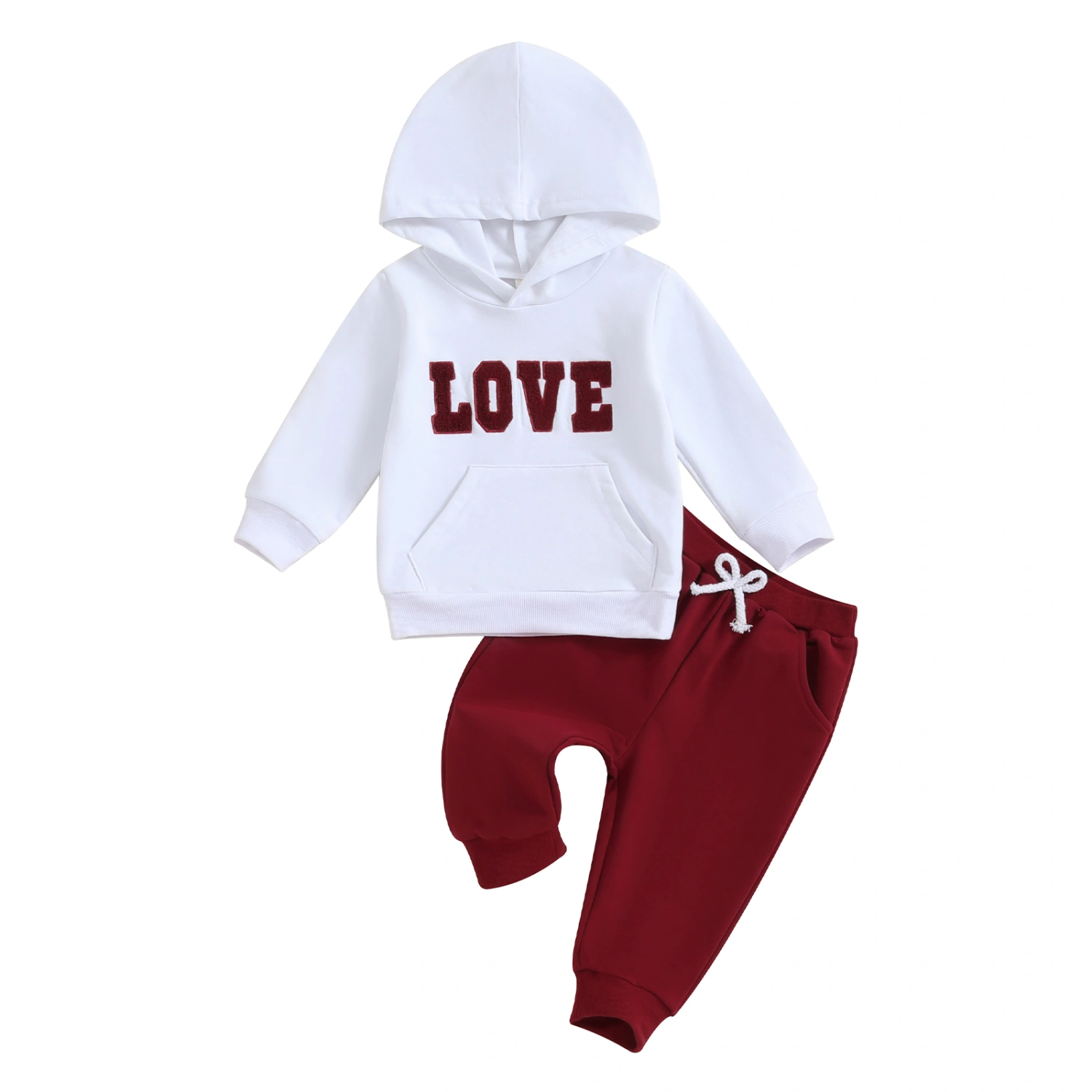 Baby 2Pcs Spring Outfits Letter Embroidery Hoodie and Trousers