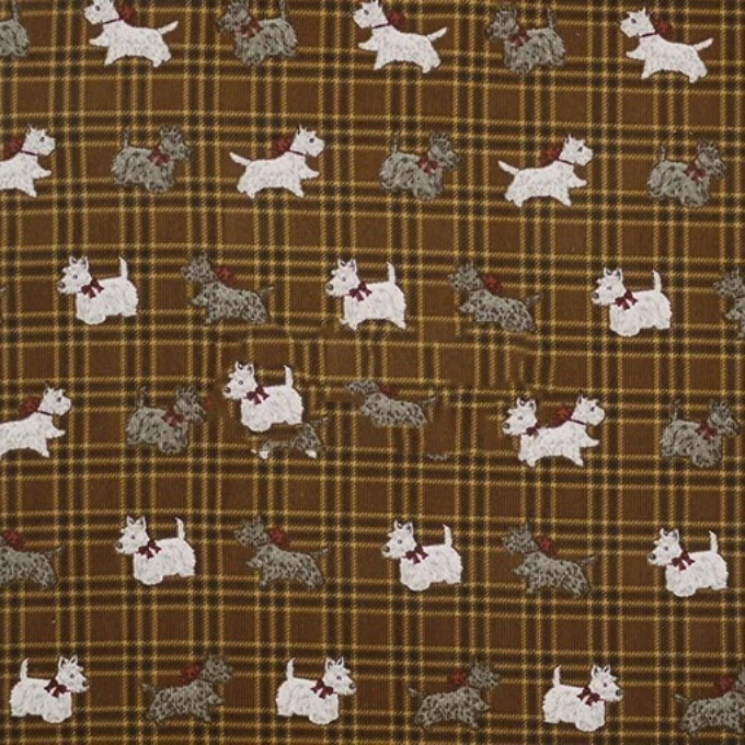 Dog Plaid Printed Clothing Tablecloth