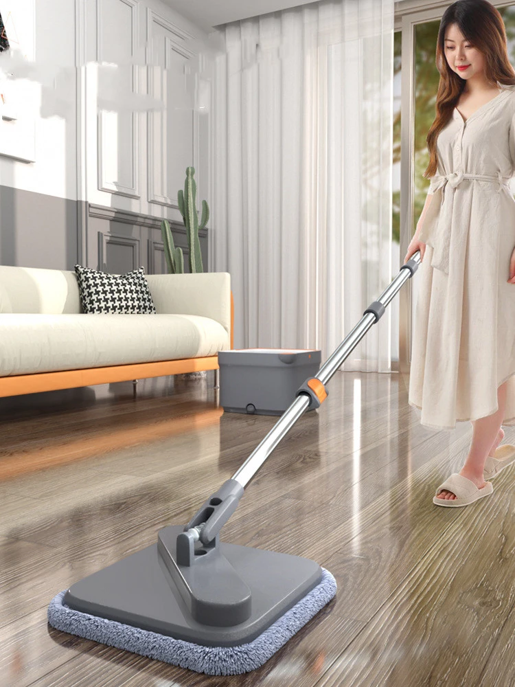 Hands-free Lazy Rotary Mop Household One Mop Clean Flat