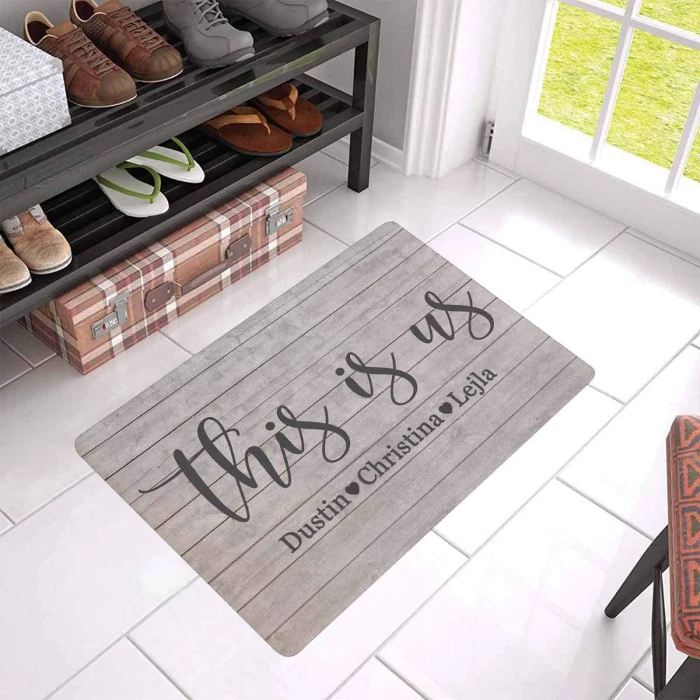 Personalized Doormat Custom Size 17x27 Inches Mat