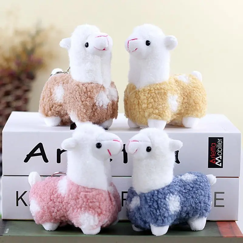 Alpaca- Keychain Plush Easter Llama Plushie Pendant Mini Sheep Doll Stuffed Toy Animals Keyring For Girls Boys