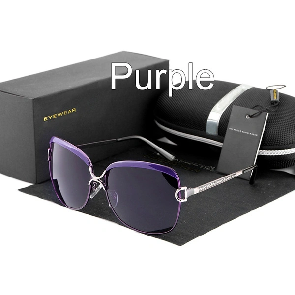 High Quality Women's Fashion Driving Sports Outdoors Polarized Lens Mirror Sunglasses Classic UV 400 Protection Polarized Eyewear For Lady (5 Colors:Purple,Black,Red,Brown,White)