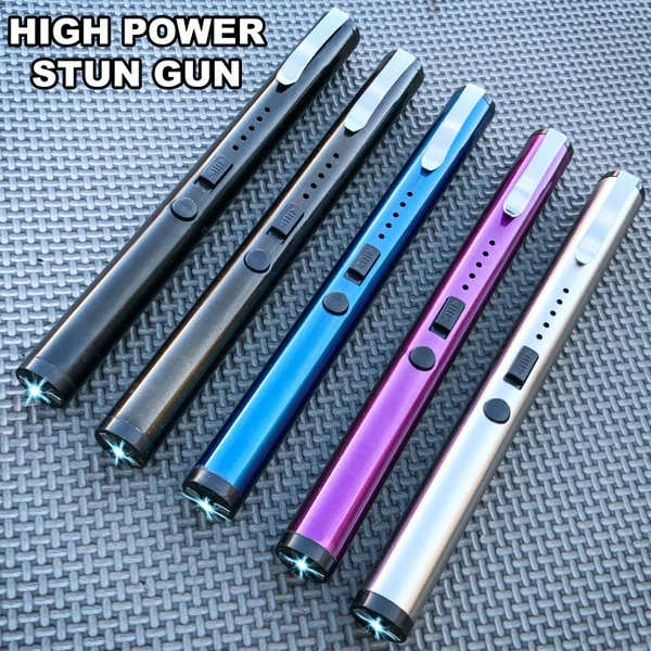 High Power Stun Gun Outdoor Travel Easy To Carry Self Defense Device - Pen Shaped Style Taser Tazer Shock Protection Security