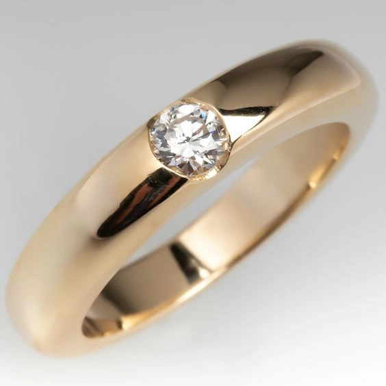 Solitaire Engagement Wedding Band Ring