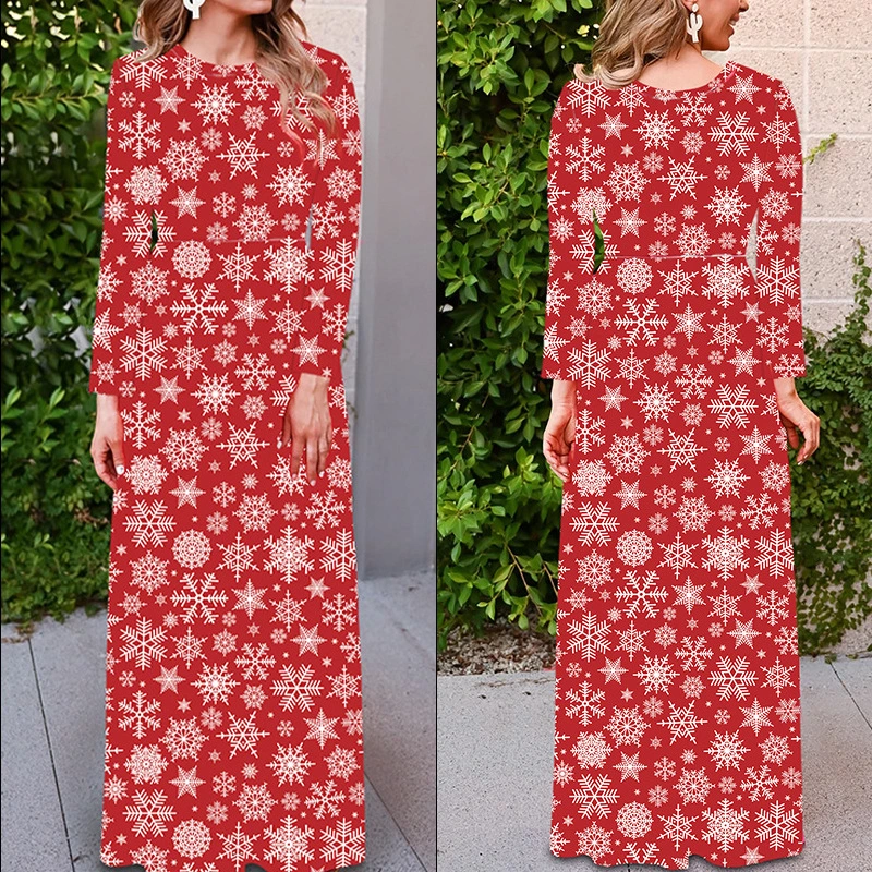 Women's Christmas Printed Dress
