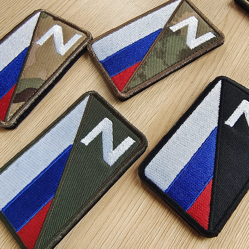 Russian ZV Embroidery Patch Tactical Morale Badge Cloth Stickers Backpack Decoration